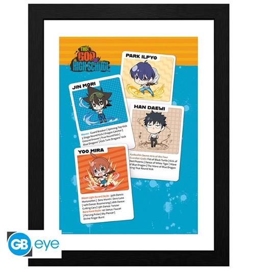GBYDCO241 - THE GOD OF HIGH SCHOOL - FRAMED POSTER (30X40) - CHIBI CARDS