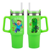 PP14600MCF - MINECRAFT - GREEN 900ML INSULATED CUP AND STRAW