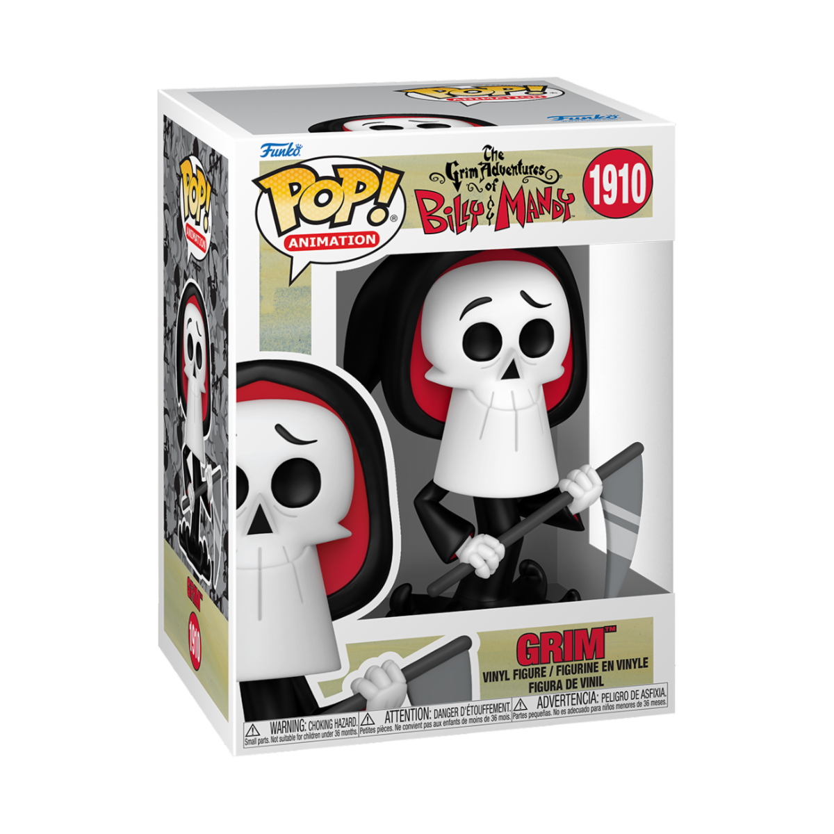 THE GRIM ADVENTURES OF BILLY & MANDY - POP FUNKO VINYL FIGURE 1910 GRIM 9CM