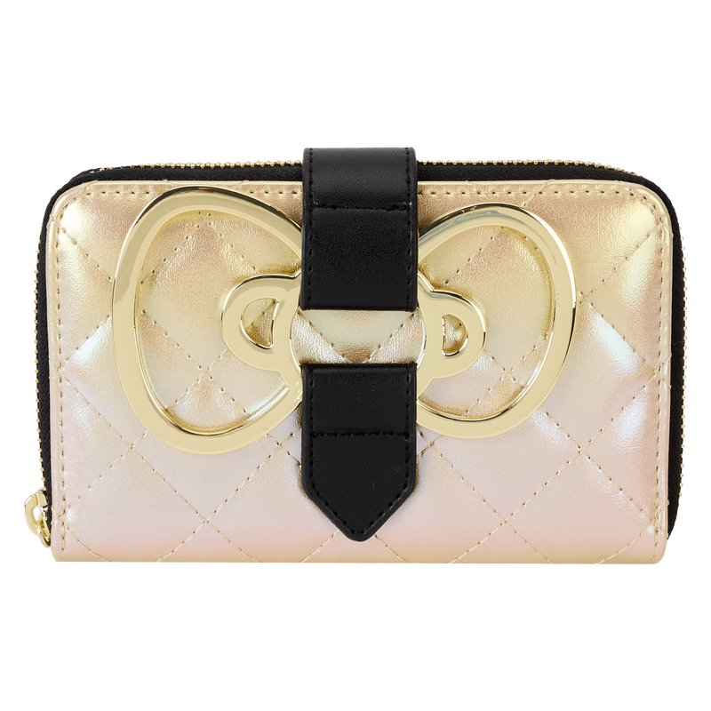 SANRIO - HELLO KITTY: 50TH ANNIVERSARY - PORTAFOGLIO CON ZIP - METALLIC GOLD