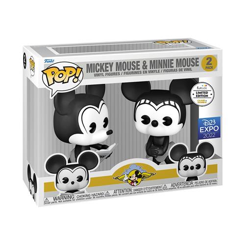DISNEY - POP FUNKO VINYL FIGURE 2-PACK MICKEY MOUSE & MINNIE MOUSE 9CM GA EXCL
