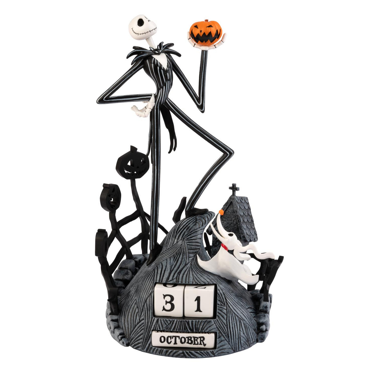 CP3D10 - NIGHTMARE BEFORE CHRISTMAS - CALENDARIO PERPETUO 3D - JACK SKELLINGTON AND ZERO