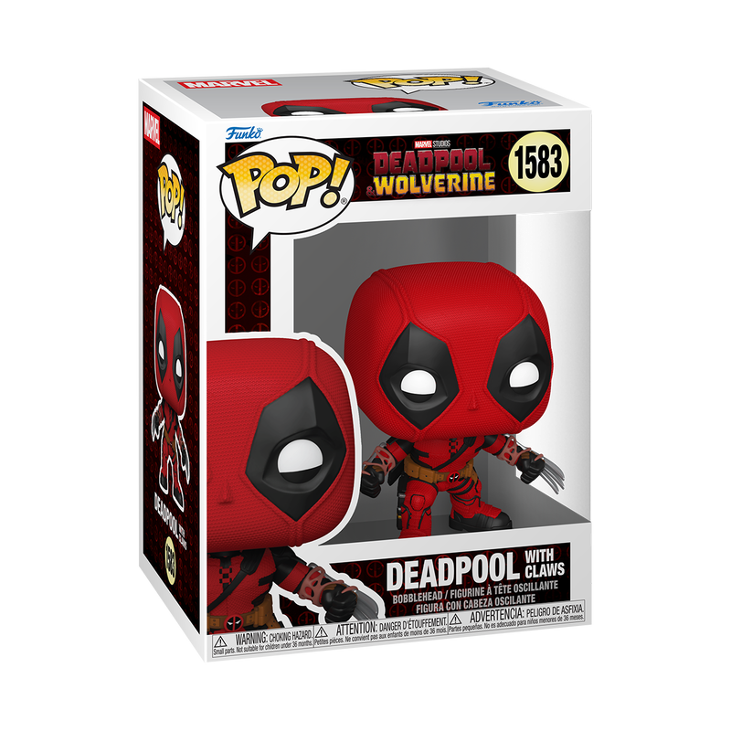 MARVEL: DEADPOOL & WOLVERINE - POP FUNKO VINYL FIGURE 1583 DEADPOOL WITH CLAWS 9CM