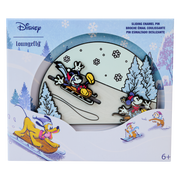 DISNEY - MICKEY & FRIENDS - COLLECTOR PIN - WINTER WONDERLAND SLIDING