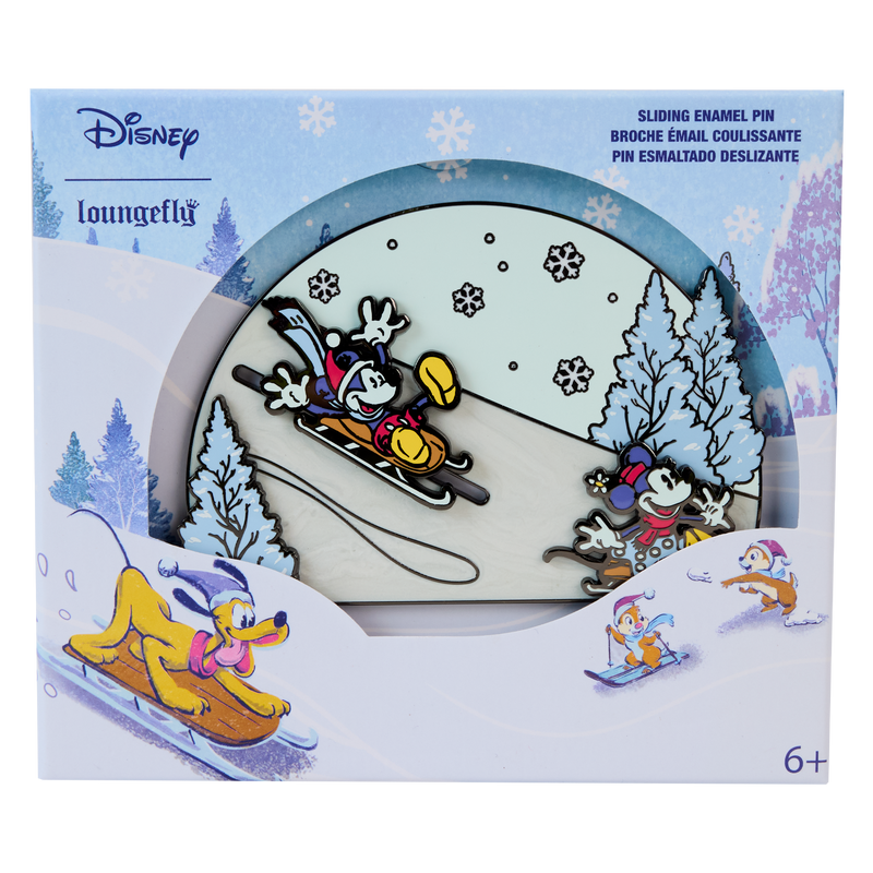 DISNEY - MICKEY & FRIENDS - COLLECTOR PIN - WINTER WONDERLAND SLIDING