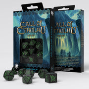 SCTH02 - SET 7 DADI - CALL OF CTHULHU NERO/VERDI