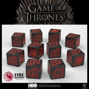 GOT/00190166/2025/3/A - SET 10 DADI - GAME OF THRONES - TARGARYEN