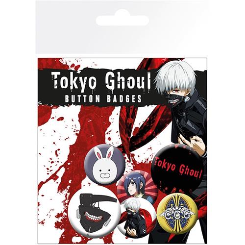 BP0651 - TOKYO GHOUL - 6 BADGES PACK - CHARACTERS BUTTON BADGES