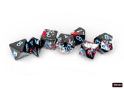 CHX 24408 - BRUSH POLYHEDRAL SET 7 DADI - DARK SIDE/BLUE