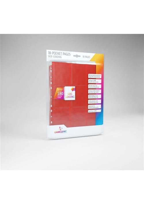 GGS30007ML - SIDELOADING - 18-POCKET PAGES - PACK 10PZ - RED
