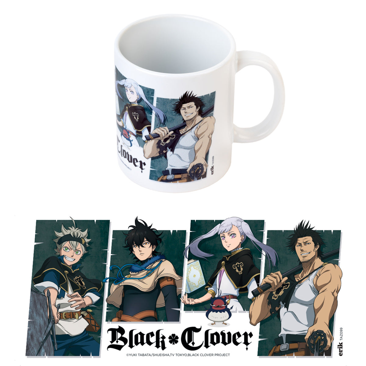 TAZ099 - BLACK CLOVER - TAZZA CON ASTA, YUNO, NOELLE E YAMI