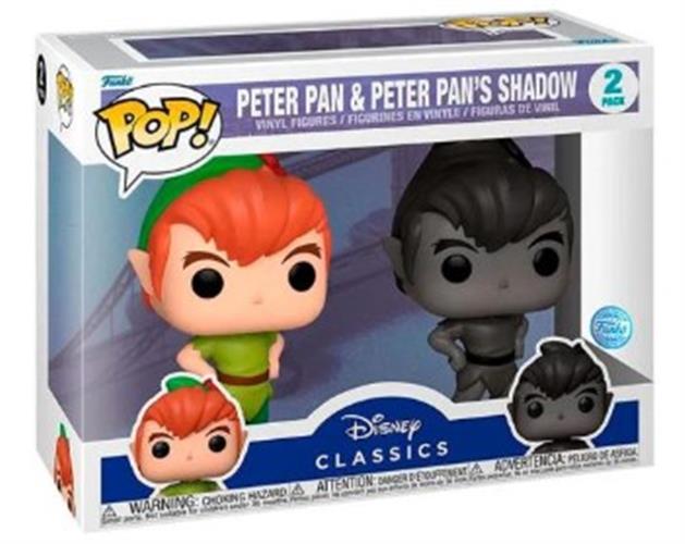 DISNEY: PETER PAN - POP FUNKO VINYL FIGURE 2-PACK PETER PAN W/SHADOW 9CM