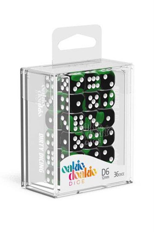 ODD400044 - OAKIE DOAKIE DICE D6 DICE 12 MM GLOW IN THE DARK - BIOHAZARD (36)