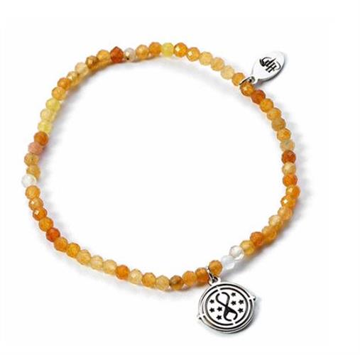 HPCR0582 - HARRY POTTER - BRACCIALETTO PERLE AMBRATE - GIRATEMPO