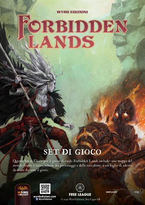 FORBIDDEN LANDS - RISORSE DI GIOCO (SET MAPPA DI GIOCO E SCHEDE)