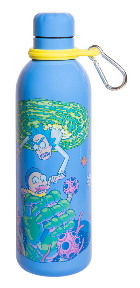 BMHC001 - RICK & MORTY - BOTTIGLIA METALLICA TERMICA CALDO&FREDDO 500 ML