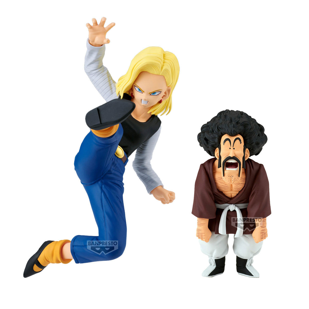 69645 - DRAGON BALL Z - MATCH MAKERS - ANDROID 18 VS MR. SATAN - STATUA 11CM