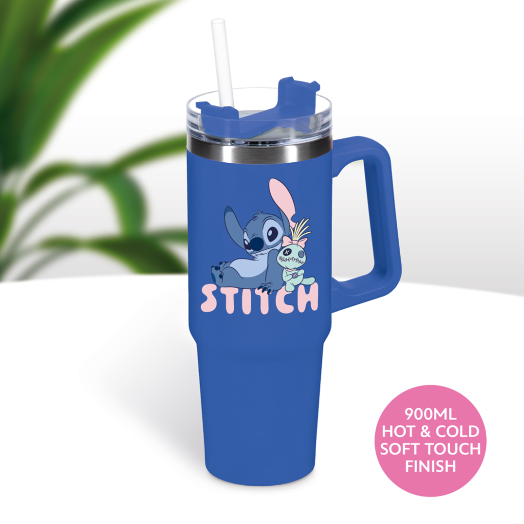 PP14794LS - DISNEY: LILO & STITCH - STITCH BLUE 900ML INSULATED CUP AND STRAW