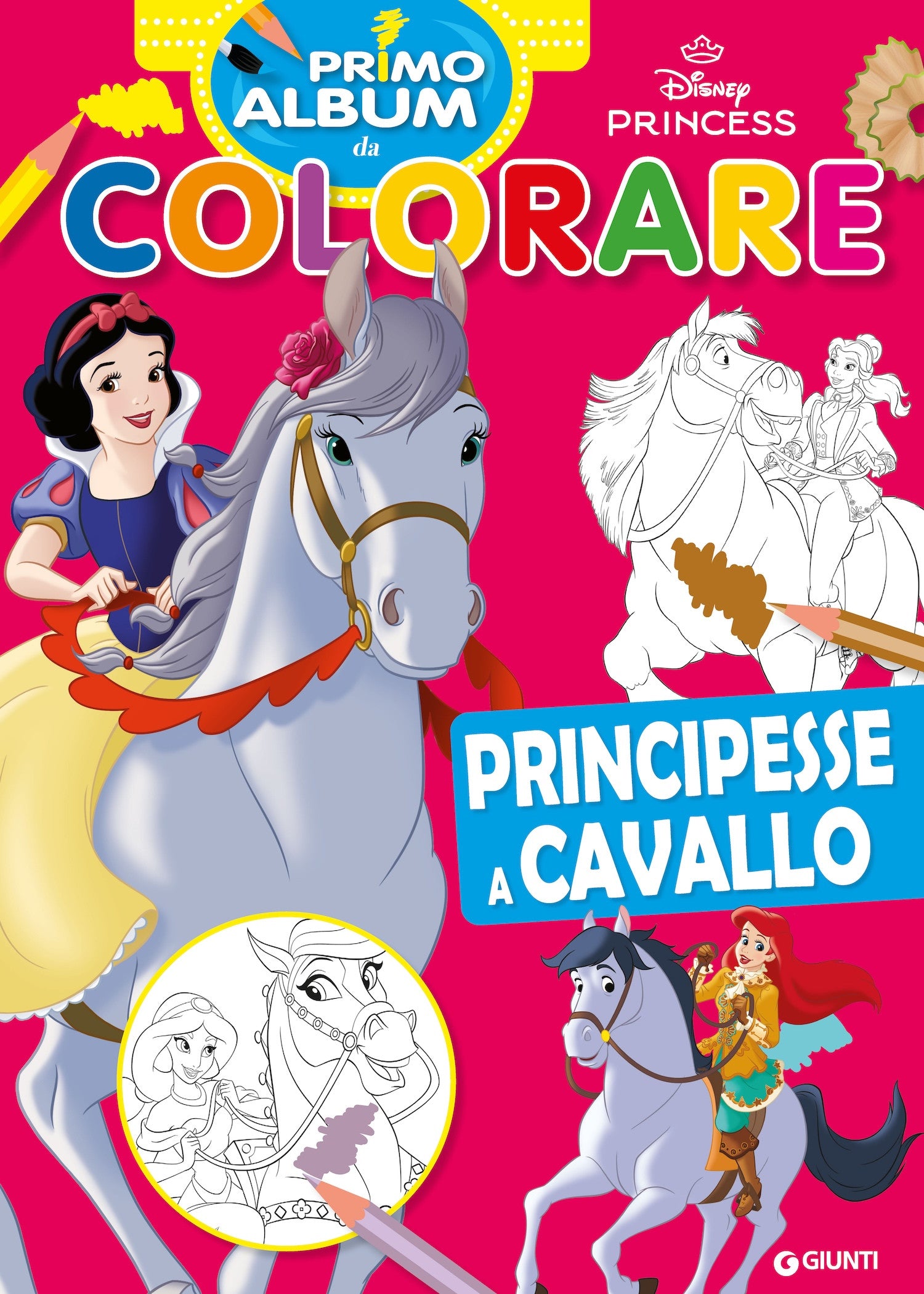 PRINCIPESSE A CAVALLO PRIMO ALBUM DA COLORARE