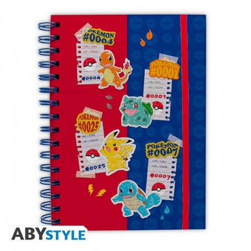 ABYNOT143 - POKEMON - NOTEBOOK CON SPIRALE - RED AND BLUE PARTNERS