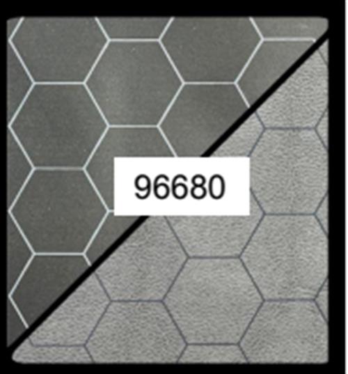 CHX 96680 - BATTLEMAT REVERSIBILE 60X66CM - BLACK GREY HEXES (2,54CM)