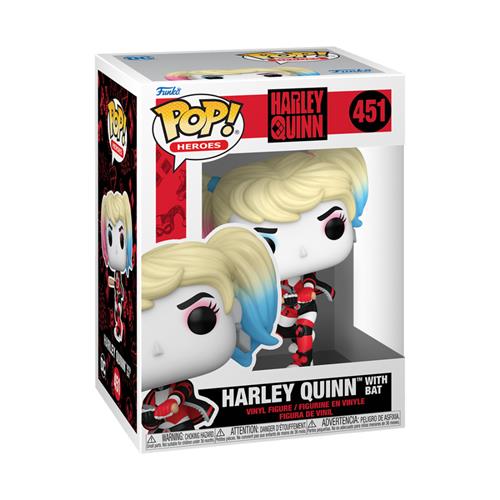 DC COMICS: HARLEY QUINN TAKEOVER - POP FUNKO VINYL FIGURE 451 HARLEY W/BAT 9CM