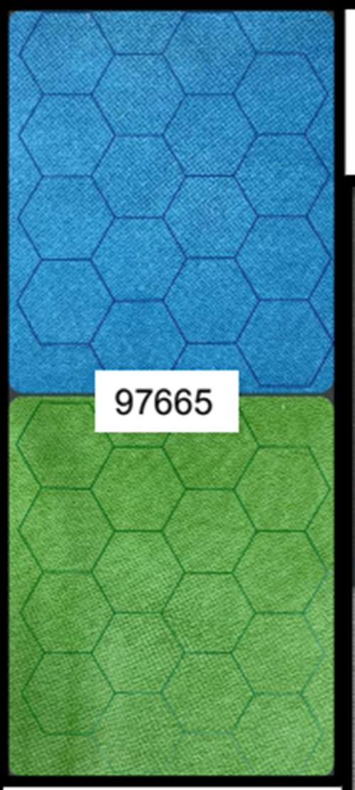 CHX 97665 - MEGAMAT REVERSIBILE 88X122CM - BLUE GREEN HEXES (2,54CM)