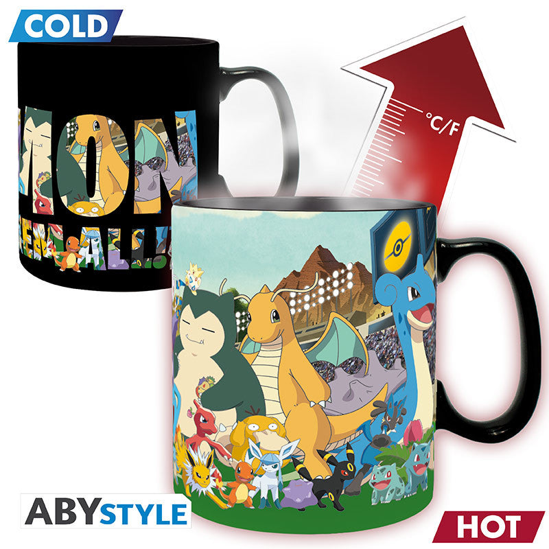ABYMUGA591 - POKEMON - TAZZA HEAT CHANGE - 460 ML - ACCHIAPPALI TUTTI
