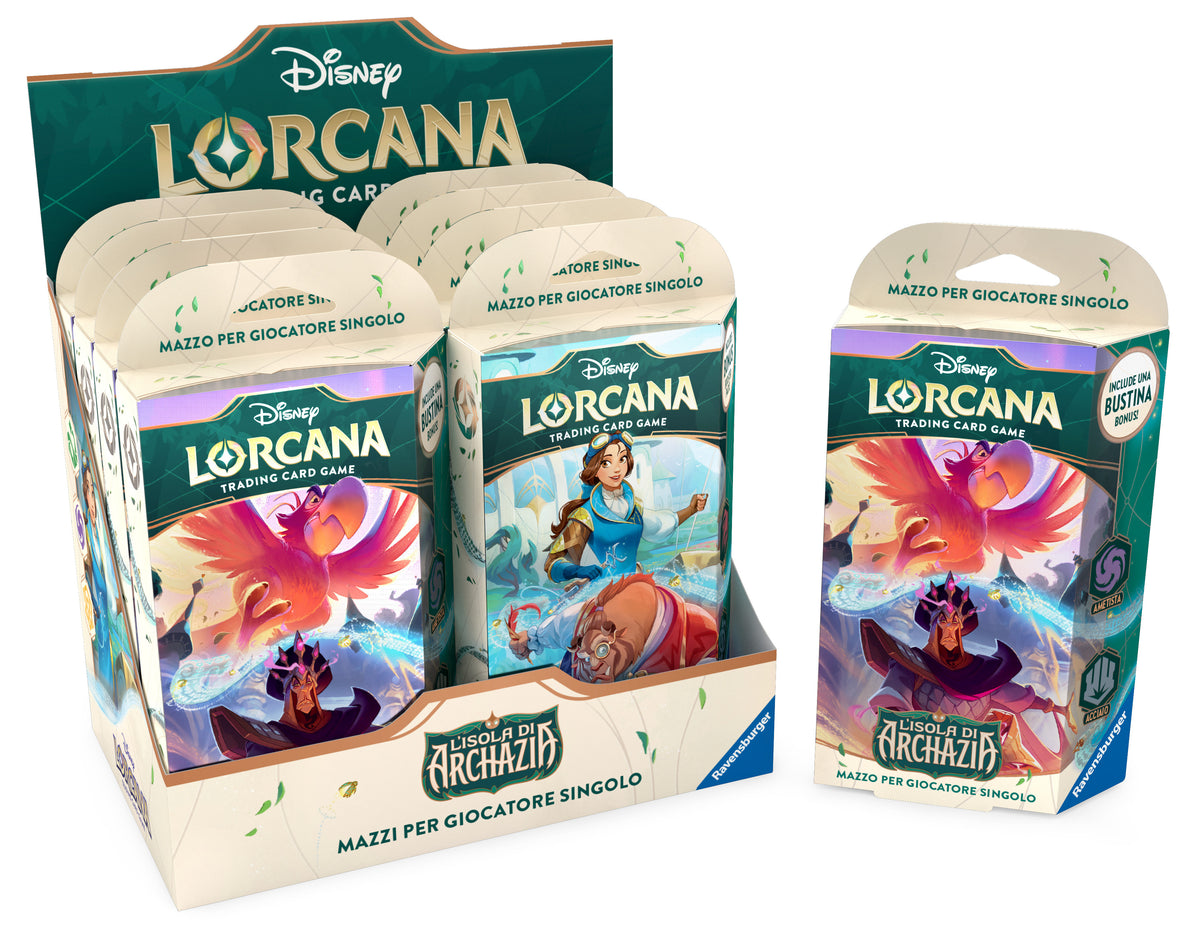 LORCANA - BOX 8 STARTER DECKS - L'ISOLA DI ARCHAZIA - ITA