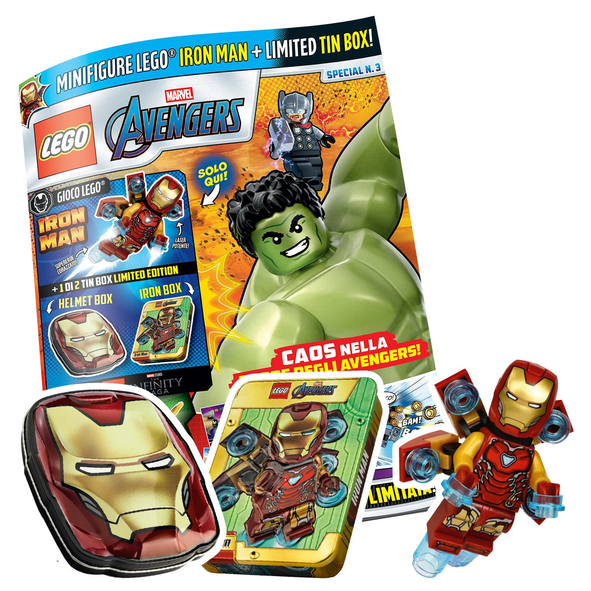 LEGO AVENGERS SPECIALE N.3 - IRON MAN CON TINBOX