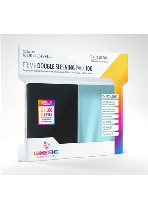 GGS10109ML  - 2 X 100 STANDARD SIZE PRIME SLEEVES - DOUBLE SLEEVING