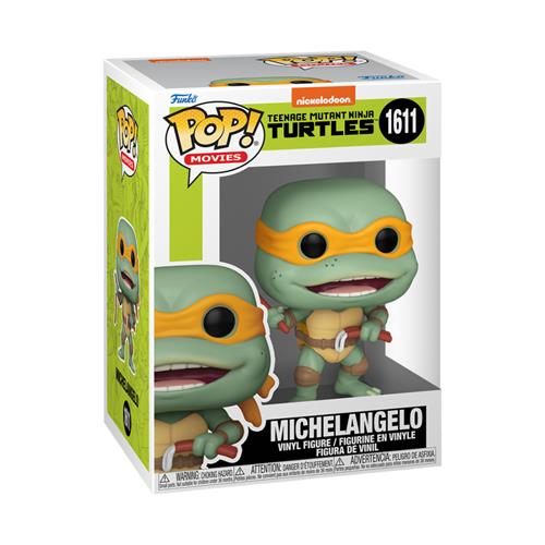TEENAGE MUTANT NINJA TURTLES: 1990 - POP FUNKO VINYL FIGURE 1611 MICHELANGELO SAUSAGE LINK NUNCHUKS 9CM