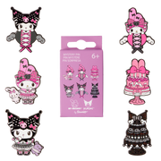 SANRIO - HELLO KITTY - BLIND BOX POP PIN ENAMEL - MY MELODY AND KUROMI 12PC - PEZZO SINGOLO