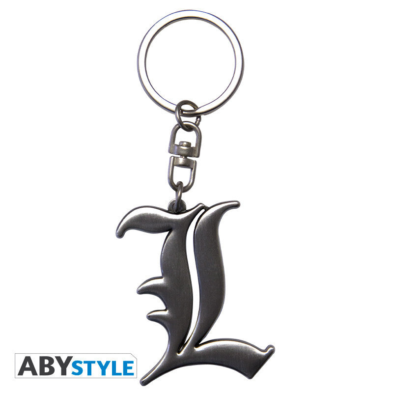 ABYKEY194 - DEATH NOTE - PORTACHIAVI IN METALLO 3D - L SYMBOL