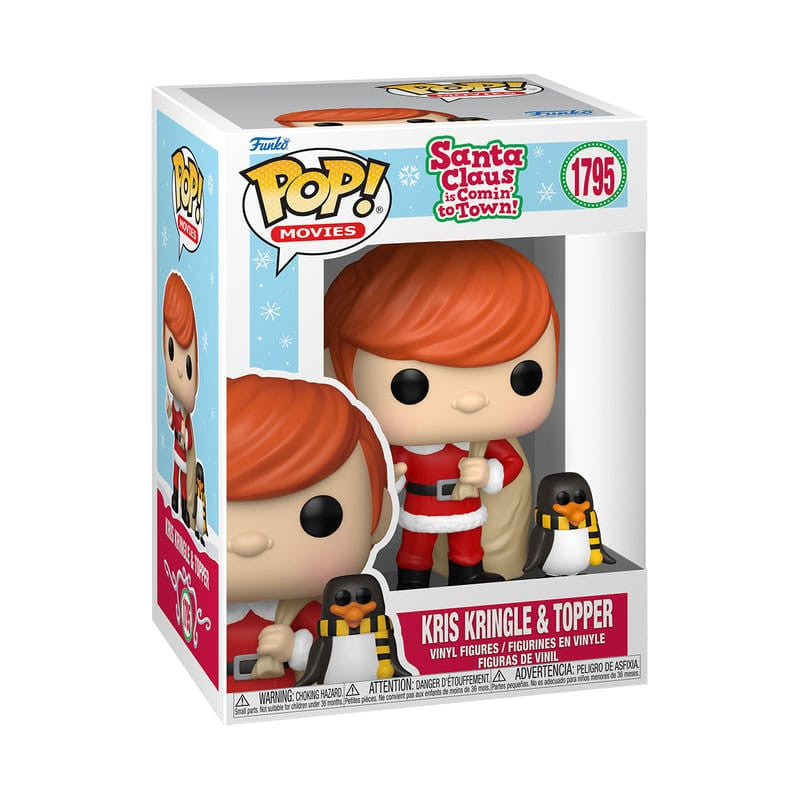 SANTA CALUS IS COMING TO TOWN - POP FUNKO VINYL FIGURE 1795 KRIS W/TOPPER 9CM