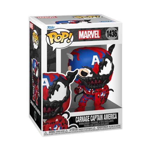 MARVEL - POP FUNKO VINYL FIGURE 1436 CARNAGEIZED CAPTAIN AMERICA 9CM