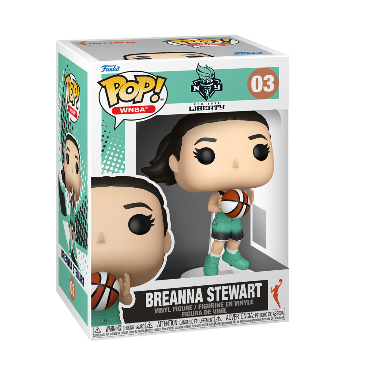 WNBA - POP FUNKO VINYL FIGURE 03 BREANNA STEWART (NEW YORK LIBERTY) 9CM