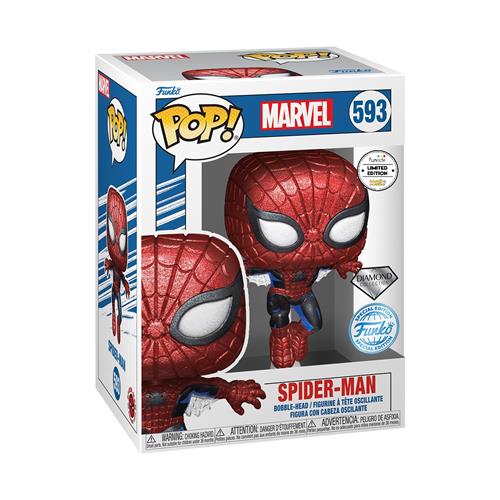 MARVEL: SPIDER-MAN 80TH ANNIVERSARY - POP FUNKO VINYL FIGURE 593 - FA SPIDER-MAN (DGLT) 9CM COMICON 23 EXCL