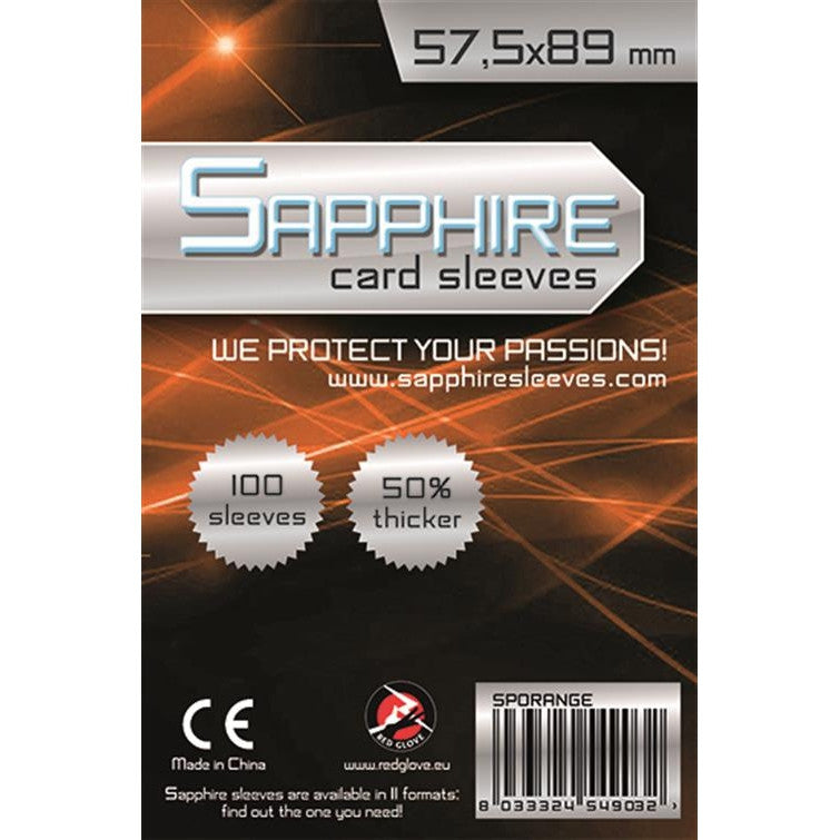 SAPPHIRE ORANGE - 100 BUSTE PROTETTIVE 57,5X89MM