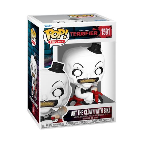 TERRIFIER - POP FUNKO VINYL FIGURE 1591 ART THE CLOWN W/ BIKE 9CM