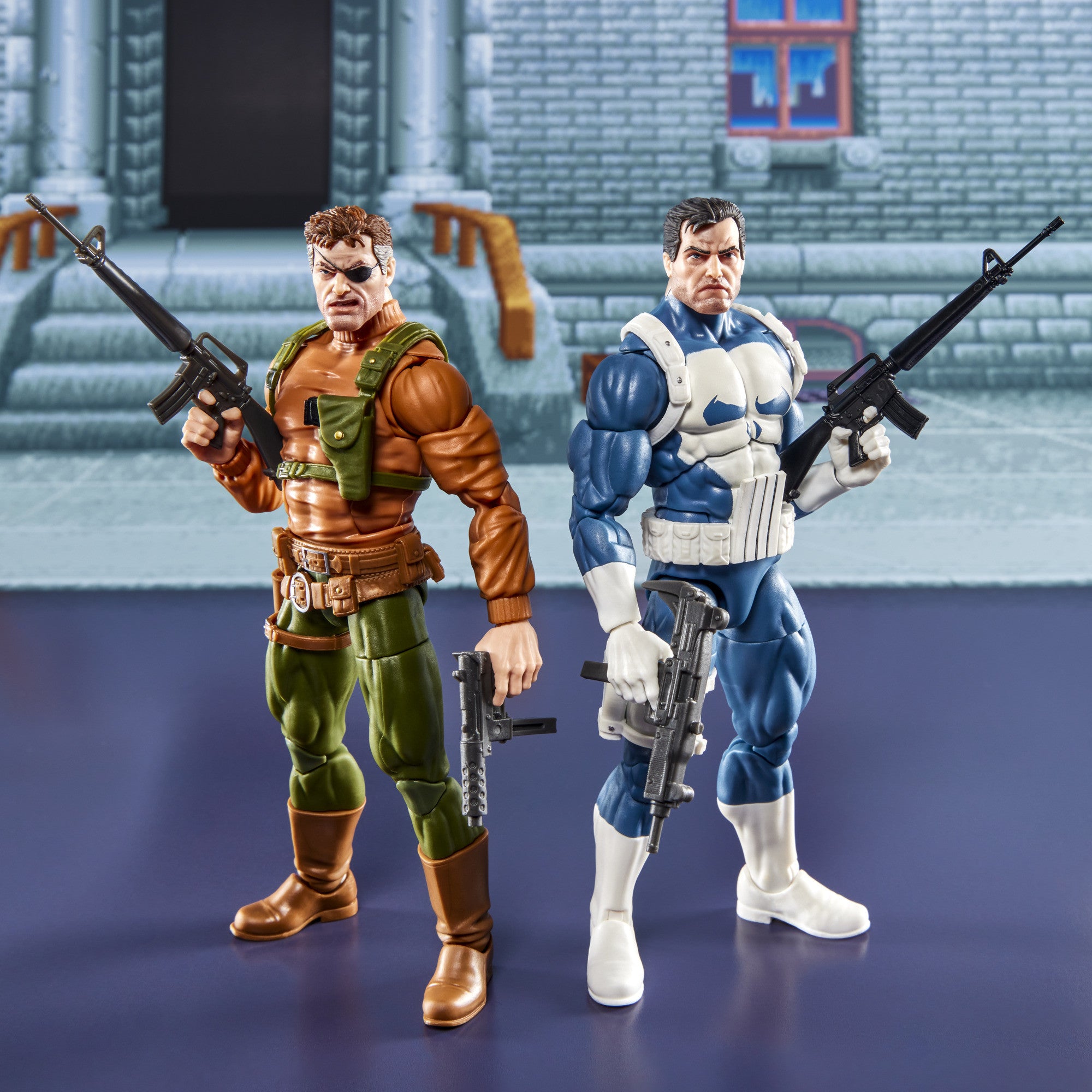 MARVEL LEGENDS AVENGERS - THE PUNISHER AND NICK FURY - ACTION FIGURE 15CM