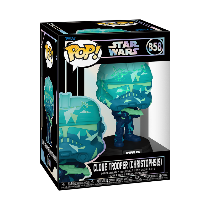 STAR WARS CLONE TROOPERS - POP FUNKO VINYL FIGURE 858 CLONE TROOPER (CHRISTOPHSIS) 9CM