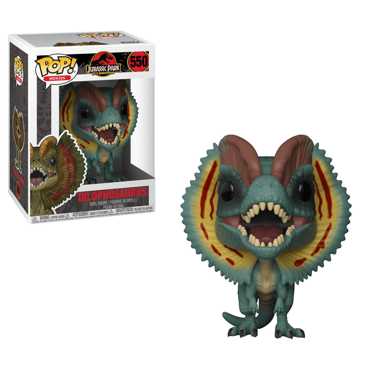 JURASSIC PARK - POP FUNKO VINYL FIGURE 550 DILOPHOSAURUS 9CM - REGULAR