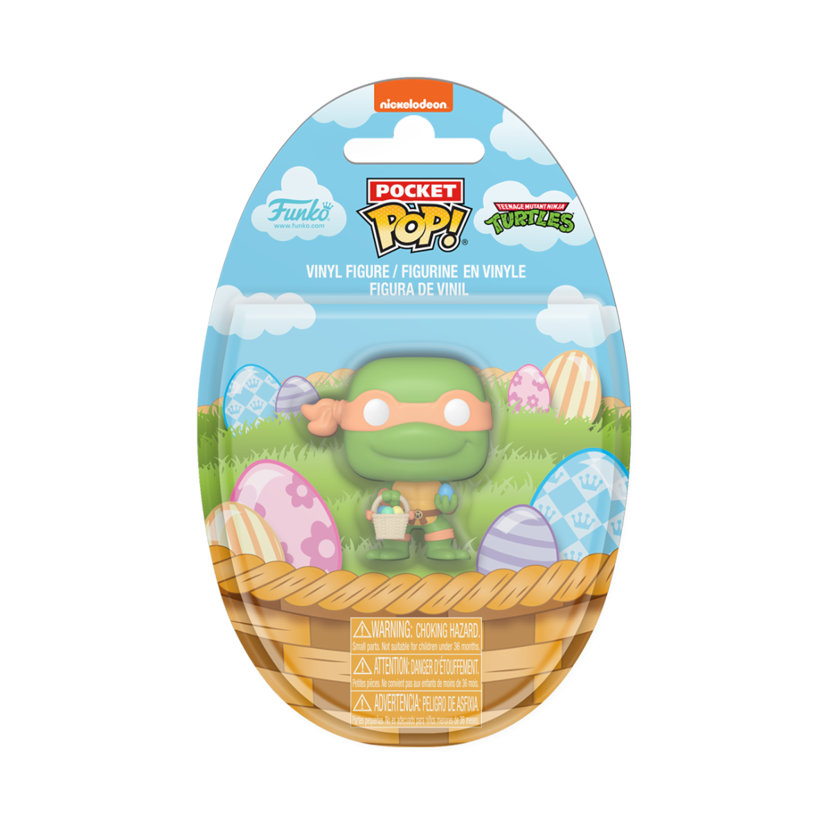 TEENAGE MUTANT NINJA TURTLES - POCKET POP FUNKO VINYL FIGURE - MICHELANGELO (EASTER) 4CM