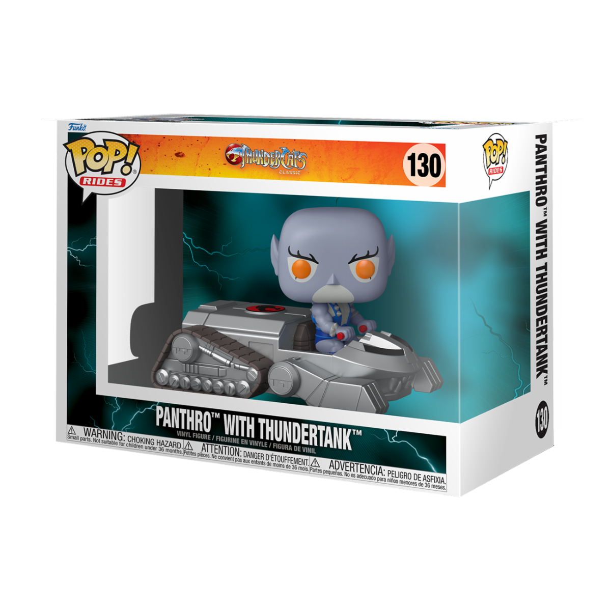 THUNDERCATS - POP FUNKO RIDE VINYL FIGURE 130 PANTHRO W/THUNDERTANK 15CM