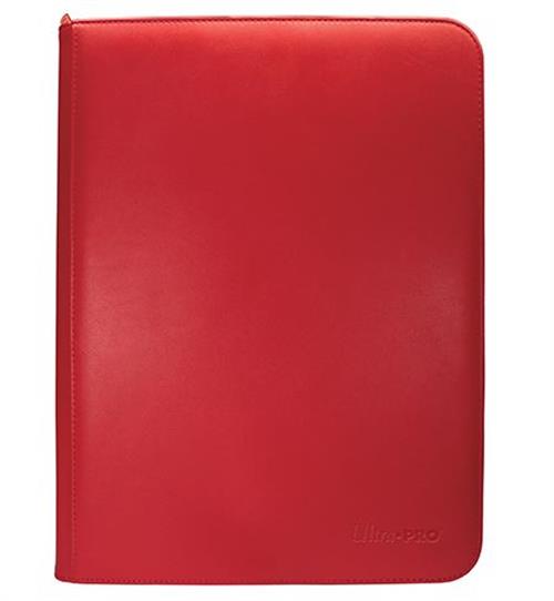 15903 - VIVID ZIPPERED 9-POCKET PRO-BINDER - RED