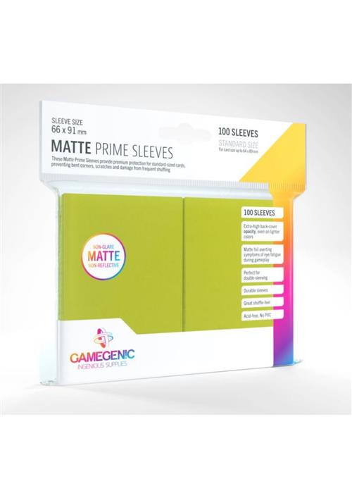 GGS10034ML - 100 STANDARD SIZE MATTE PRIME SLEEVES - LIME