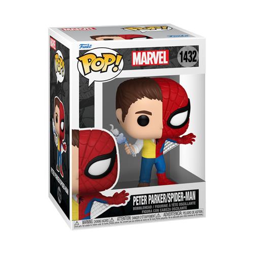 MARVEL - POP FUNKO VINYL FIGURE 1432 SPLIT SPIDER-MAN/ PETER PARKER 9CM