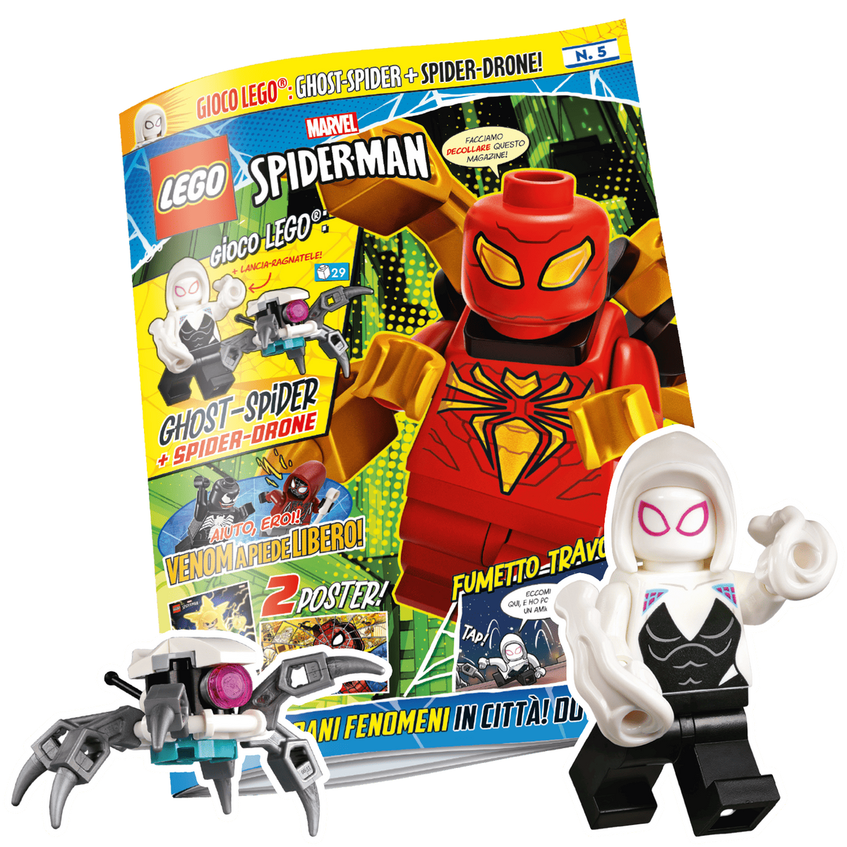 LEGO SPIDER-MAN N.5 - GHOST-SPIDER + SPIDER-DRONE