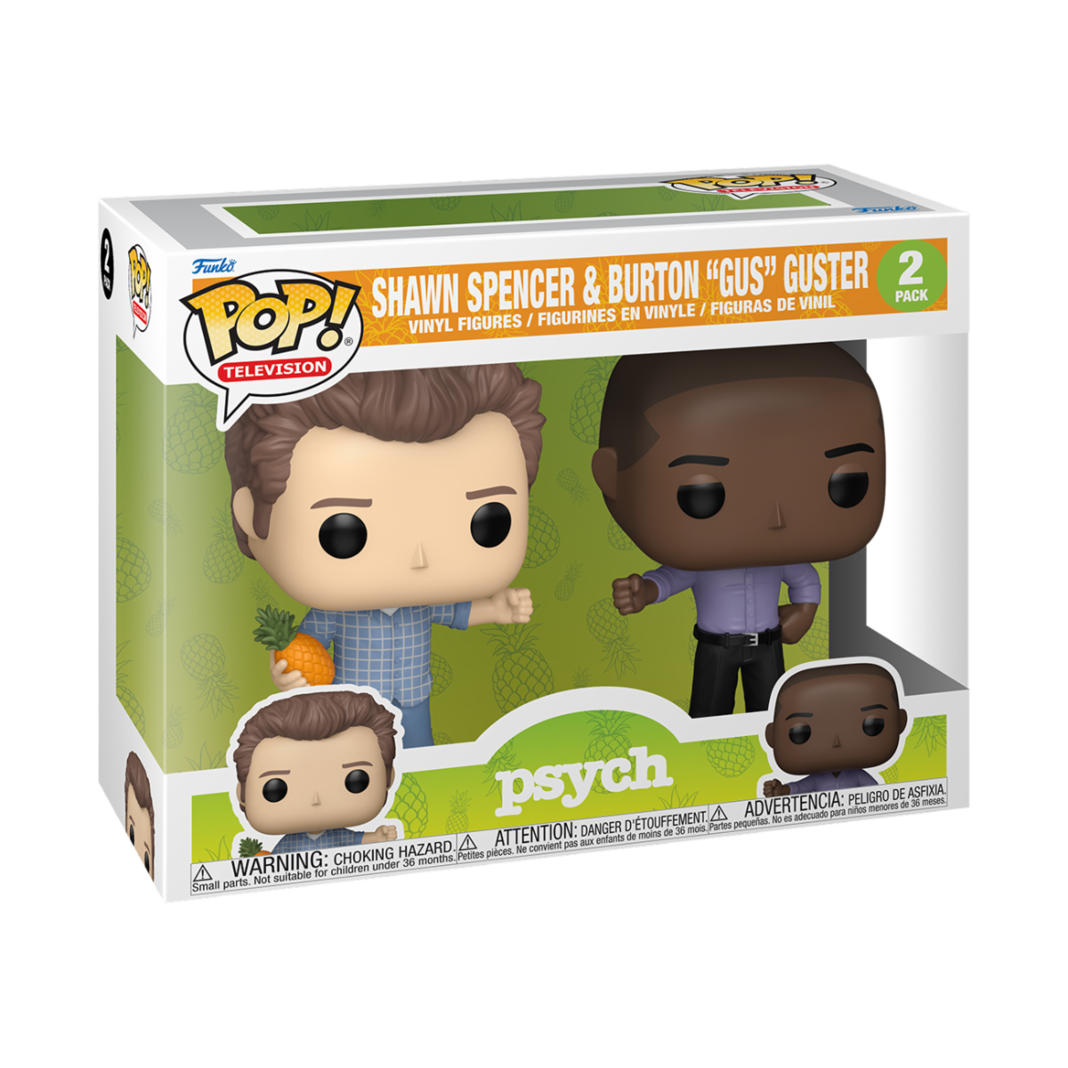 PSYCH - POP FUNKO VINYL FIGURE 2-PACK SHAWN & GUS 9CM